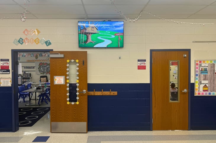 Displays between classrooms