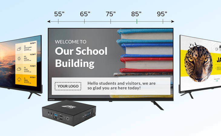 New outright hardware and displays of different sizes