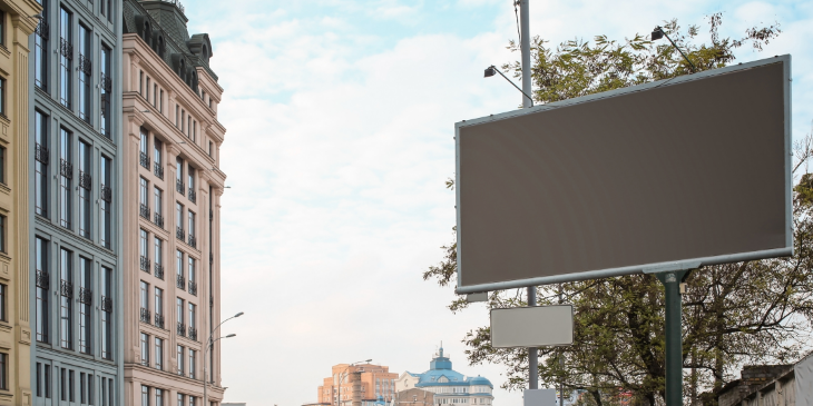 A big digital signage in the street.