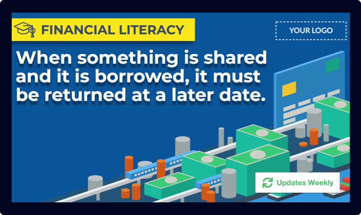 Financial Literacy Digital Signage School