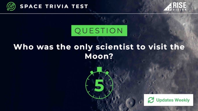 šablona digitálního nápisu Space Trivia