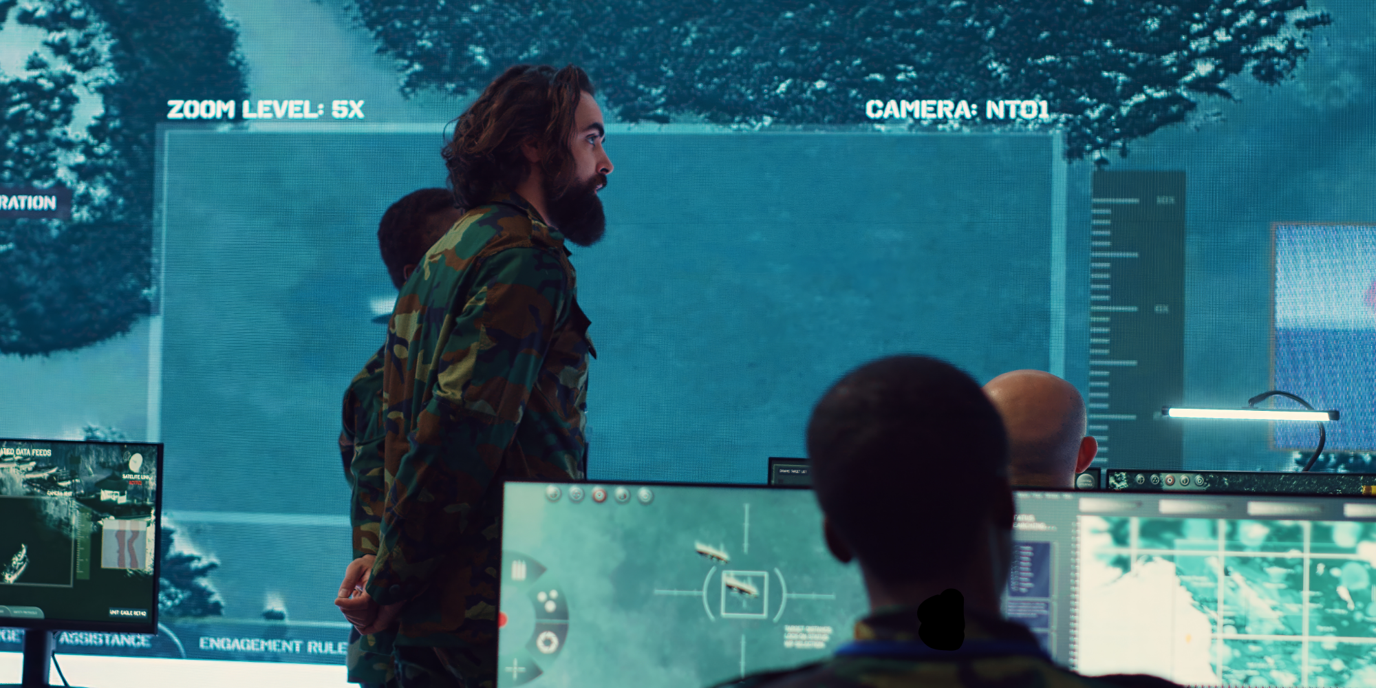 Marines using digital signage for their maritime operations.